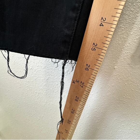 J Brand Vesper Black Alana High Waist Raw Hem Ankle Skinny Jeans 30 - Picture 16 of 16